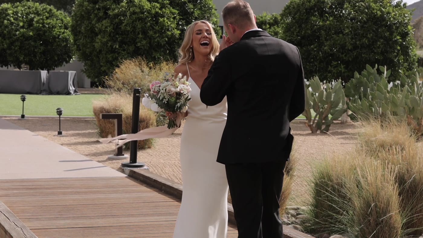Allie and Cole during their first look
