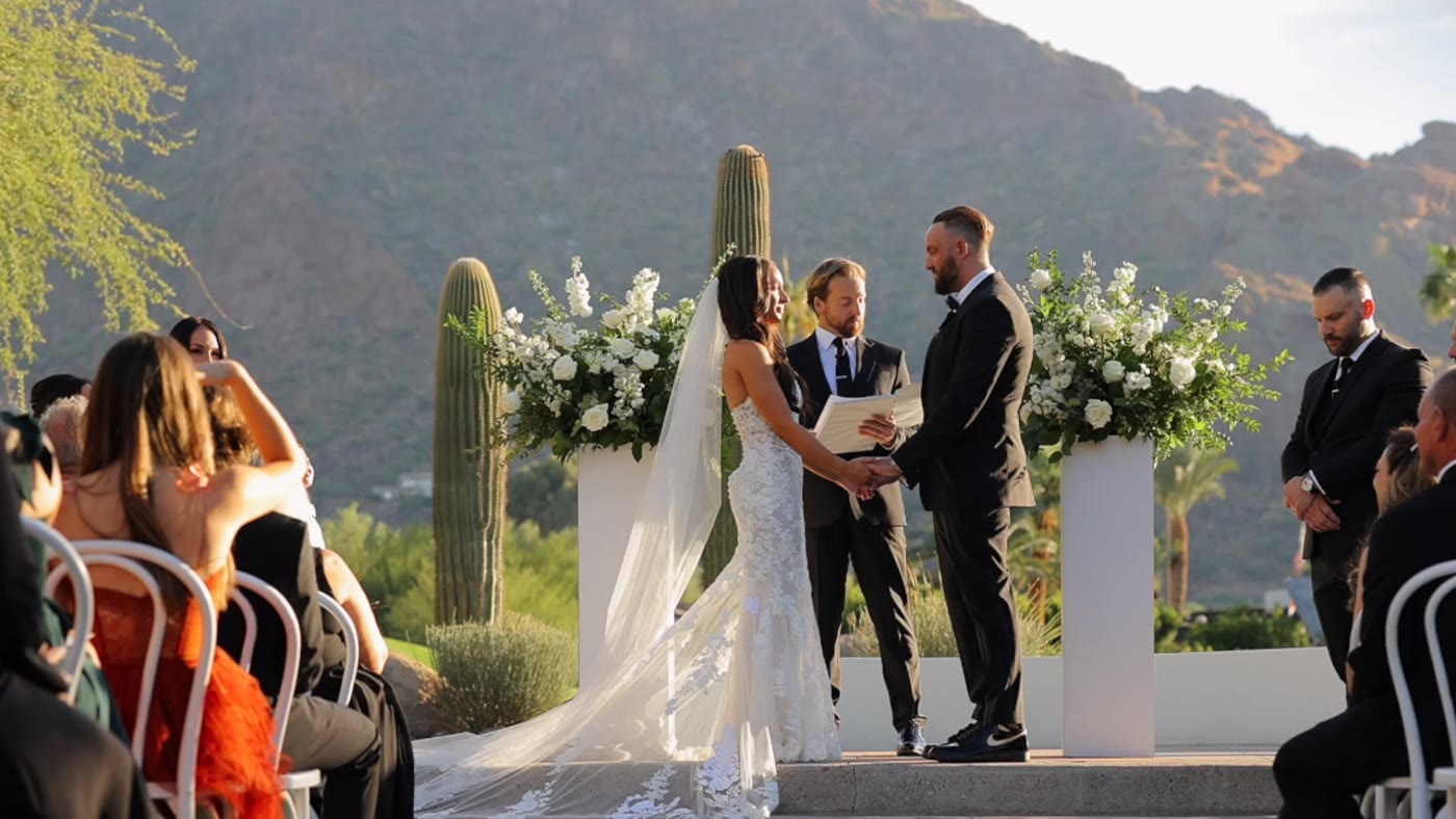 A moment from Brittany and Andrew’s wedding